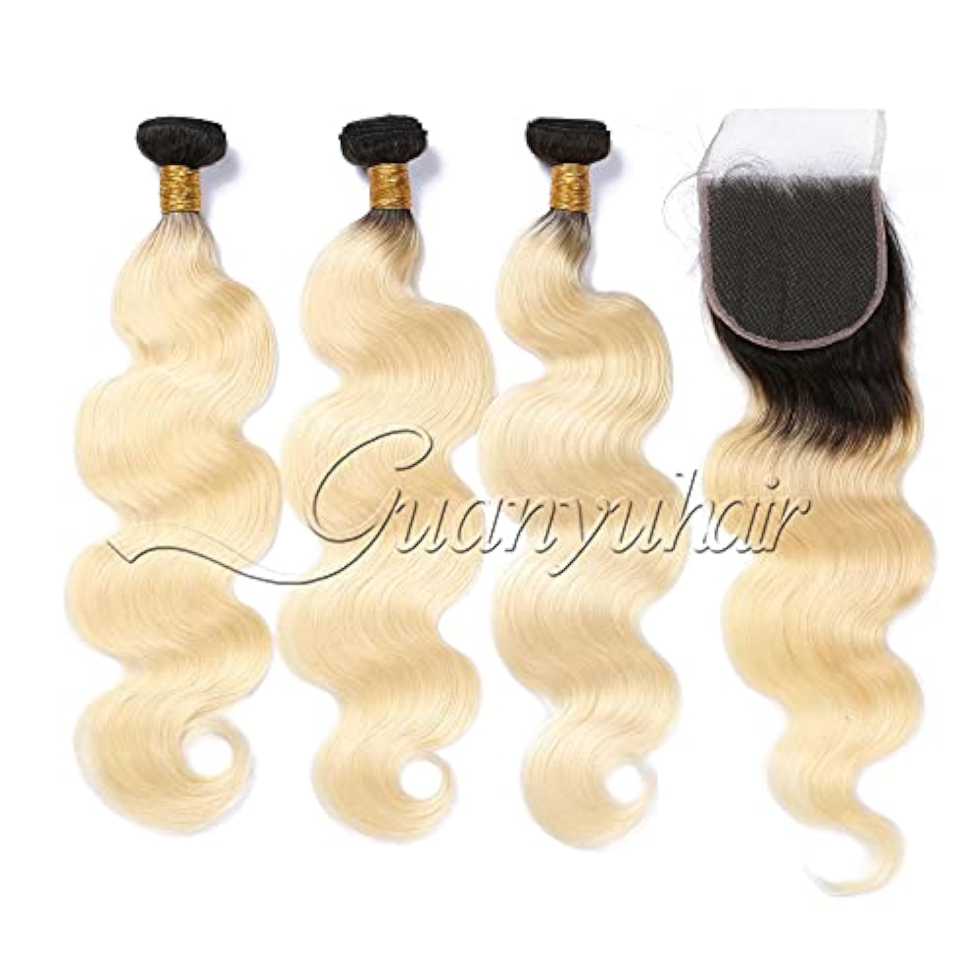 8A Ombre Brazilian Remy Human Hair Extensions, 3 Bundles